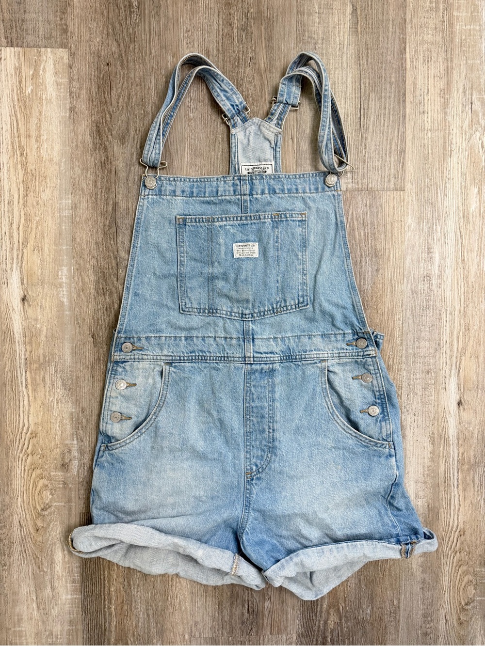 Levi Strauss Two Horse Brand Denim Shortalls Overalls, size Large
